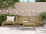Garden Sofa Natural Wood Impregnated Solid Pine Wood Medium 837934
