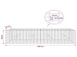 Gabion with 3.5 mm Wire and 5x10 cm Mesh 200x20x50 cm 3462598