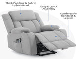 1pcs grey fabric electric elderly chair with 8-point massage belt heating 120kg indoor functional 17791799