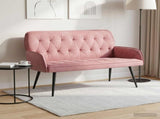 2 Seater Sofa with Metal Legs 2-Seater Pink Velvet 42051021