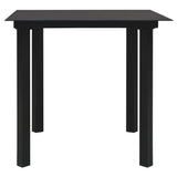 3 Piece Garden Dining Set Black PVC Rattan 3060273