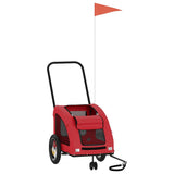 Pet Bike Trailer Red Oxford Fabric and Iron 93971