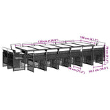 17 Piece Garden Dining Set with Cushions Grey Poly Rattan 3210884