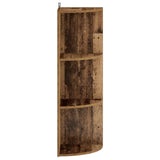 Corner Shelf 3-Tier 41.5 x 41.5 x 107.5 cm Engineered Wood 8016348