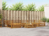 Outdoor Sofa Set 7 pcs Natural Solid Acacia Wood 3373089