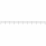 Garden Fence Steel Sturdy Rectangular Modern 277611