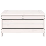 Garden Footstool White 62x63.5x32 cm Solid Wood Pine 844899