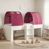 Bed with Tunnel 3 pcs White and Red Engineered Wood 3423549
