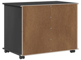Rolling Cabinet Grey 63.5 x 39 x 65.5 cm Solid Pine Wood 42028378