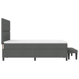 ZNTS Bed Frame with Mattress Set of 2 Grey Fabric 140 x 190 cm 3344066