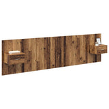 Headboard with Cabinet 3 pcs Old Wood Engineered Wood 3415737