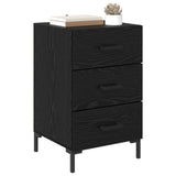 Bedside Cabinet Black Oak 40 x 40 x 66 cm Engineered Wood 882118