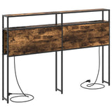 Storage Headboard with Shelf Smoked oak 150 cm Engineered wood 859757