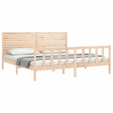 Bed Frame without Mattress Super King Size Solid Wood Pine 3193221