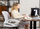 Drafting Chair with Flip-up Armrest, Mesh Office Stool with Foot Ring, 360 Degree Swivel Height T3398P344417