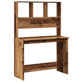 Desk with Shelves Old Wood 102x45x148 cm Engineered Wood 855834