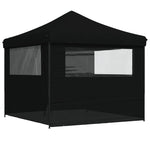 ZNTS Foldable Party Tent Pop-Up with 4 Sidewalls Black 4004934