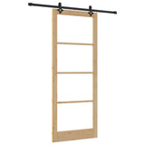 Sliding Door ORKDAL Natural and Black 93 x 232 cm 3332179