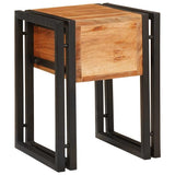 End Table Brown and Black 30 x 30 x 40 cm Solid Acacia Wood 4016717