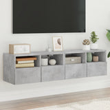 TV Wall Cabinets 2 pcs Concrete Grey 60x30x30 cm Engineered Wood 836861