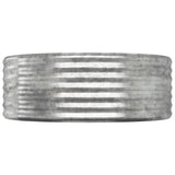 Garden Raised Bed Galvanised Steel 249x100x36 cm Silver 318997