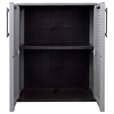 Garden Storage Cabinet Grey and Black 68x37x84 cm PP 151819