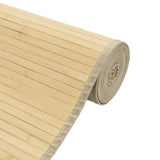 Rug Rectangular Light Natural100x300 cm Bamboo 376951