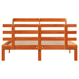 Bed Frame with Headboard without Mattress Wax Brown 120x200 cm 3306870