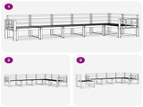 Outdoor Sofa Set 6 pcs White Solid Acacia Wood 3387708