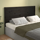 Bed Headboard Black 156x4x100 cm Solid Wood Pine 819029