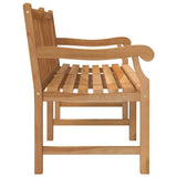 Garden Bench Light Brown Solid Teak Wood Extra Heavy Durable 316639