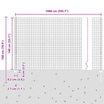Fence with Posts Green 1.4 x 10 m Steel 3335969