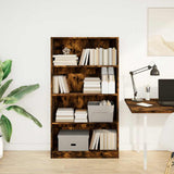 Bookcase Smoked Oak 80x24x143 cm Engineered Wood 857848
