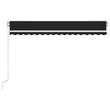 Manual Retractable Awning with LED 400x300 cm Anthracite 3068904