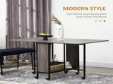 Mobile Drop Leaf Table Folding Kitchen Table Extendable Dining Table For Small Spaces With 6 Wheels T3398P344635