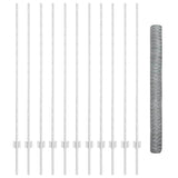 Welded Wire Fence 25 x 1.4 m Hot-Dip Galvanised Steel 3337009
