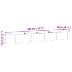 Garden Raised Bed Brown 400 x 80 x 44 cm Steel 42011330