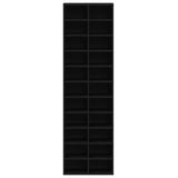 Shoe Cabinet Black Oak 54x34x183 cm Engineered Wood 859378