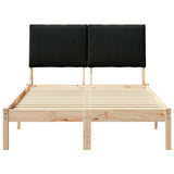 Bed frame Brown and black 120 x 200 cm Solid pine wood 878751