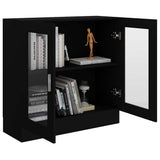Vitrine Cabinet Black 82.5x30.5x80 cm Engineered Wood 802742