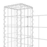 U-shape Gabion Basket with 3 Posts Iron 260x20x100 cm 151276