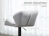 Bar Stools Set Of 2, Luxurious Velvet-Touch Barstools with Metal Frame Footrest Round Base Triangle T3398P378038