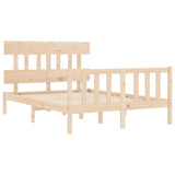 Bed Frame without Mattress Small Double Solid Wood Pine 3193306