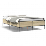 Bed Frame without Mattress Sonoma Oak 135x190 cm Double 3279813