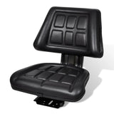 ZNTS Tractor Seat with Backrest Black 210156