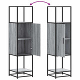 Highboard Grey Sonoma 35.5x35x139 cm Engineered Wood and Metal 849037