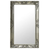 320322 Wall Mirror Baroque Style 50x80 cm Silver