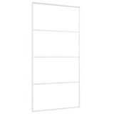 Sliding Door ESG Glass and Aluminium 102.5x205 cm White 151664