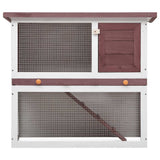 Outdoor Rabbit Hutch 1 Door Brown Wood 170832