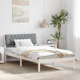 Bed frame White and light grey 100 x 200 cm Solid pine wood 878633
